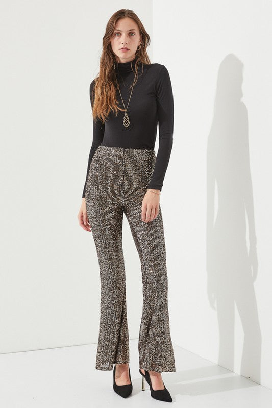 High Waist Flare Leg Sequin Pants king-general-store-5710.myshopify.com