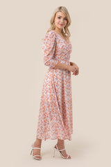 Pink Floral V-Neck Maxi Dress king-general-store-5710.myshopify.com