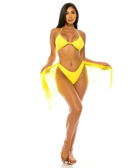 Three Piece Bikini Set with Cover Up king-general-store-5710.myshopify.com