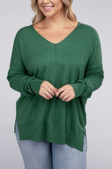 Plus Garment Dyed Front Seam Sweater king-general-store-5710.myshopify.com