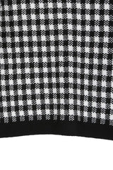 Black Check Knitted Jacket king-general-store-5710.myshopify.com