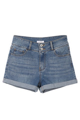 High Waisted Blue Denim Shorts king-general-store-5710.myshopify.com