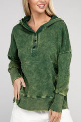 French Terry Acid Wash Kangaroo Pocket Hoodie king-general-store-5710.myshopify.com