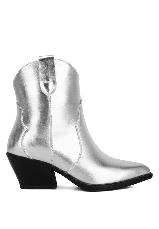 Wales Metallic Faux Leather Bootie king-general-store-5710.myshopify.com