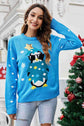 Christmas Penguin Graphic Sequin Sweater king-general-store-5710.myshopify.com