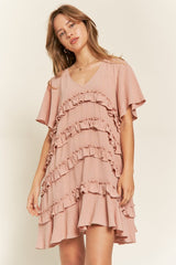 Tiered Ruffle Mini Dress