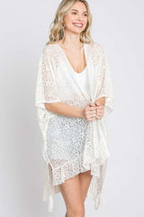 Lace Oversize Ruffle Kimono