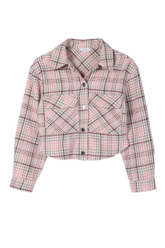 Plaid crop jacket king-general-store-5710.myshopify.com