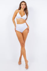 High Waist Self Tie Ample Coverage Bikini