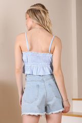 Blue Gingham Tank Top king-general-store-5710.myshopify.com