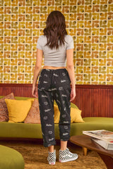 Smiley Face Pattern Baggy Casual Pants king-general-store-5710.myshopify.com