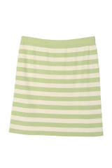 Striped Ribbed Mini Skirt