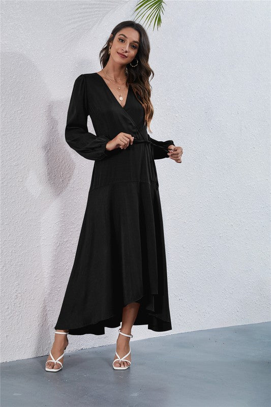 Women's V-Neck Long Sleeve Maxi Dress king-general-store-5710.myshopify.com