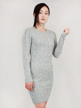 Cable Knit Long Sleeve Heather Color Sweater Dress king-general-store-5710.myshopify.com