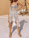 Openwork Scoop Neck Spaghetti Strap Cover-Up Dress