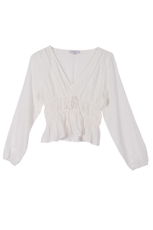 Ivory Sheer Lace Top king-general-store-5710.myshopify.com