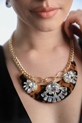 Tortoise Shell Tribal Stone Necklace and Earring Set king-general-store-5710.myshopify.com