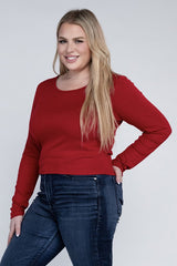 Plus Classic Ribbed Round Neck Long Sleeve king-general-store-5710.myshopify.com