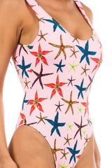 Starfish V-Neck One-Piece Swimsuit