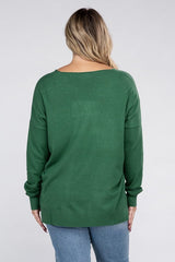 Plus Garment Dyed Front Seam Sweater king-general-store-5710.myshopify.com