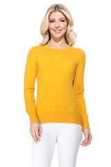 Crew Neck Long Sleeve Light Basic Casual Knit Top king-general-store-5710.myshopify.com