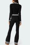 Zip Up Long Sleeve Top and Pants Set