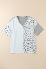 Plus Size Leopard V-Neck T-Shirt king-general-store-5710.myshopify.com