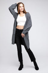 Twist Knitted Open Front Cardigan With Pockets king-general-store-5710.myshopify.com