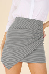 Houndstooth Shirred Wrap Skirt king-general-store-5710.myshopify.com