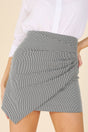 Houndstooth Shirred Wrap Skirt king-general-store-5710.myshopify.com