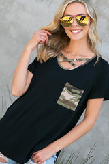 CAMOUFLAGE PRINT BASIC TOP