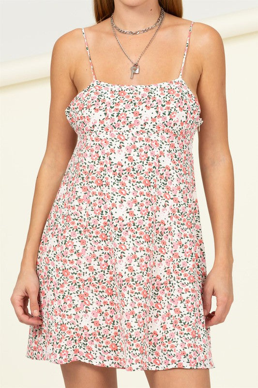 Gotta Find Me Floral Tie Back Mini Dress king-general-store-5710.myshopify.com