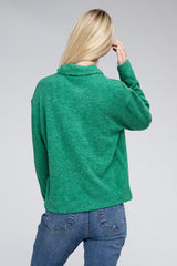 Brushed Melange Hacci Collared Sweater king-general-store-5710.myshopify.com