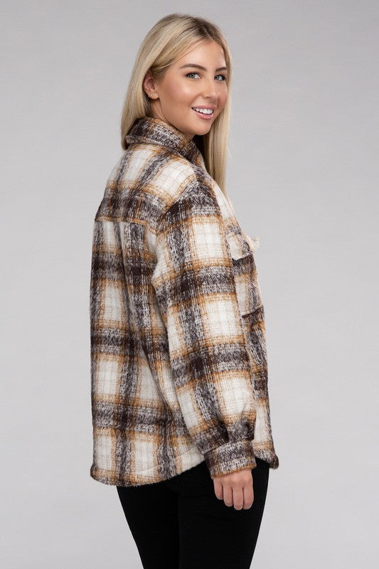 Cozy Plaid Flannel Shacket king-general-store-5710.myshopify.com