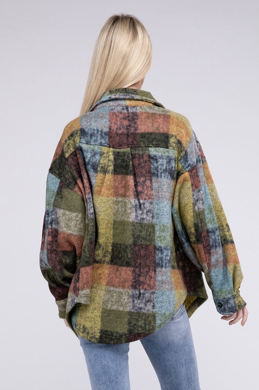 Loose Fit Buttoned Down Check Shirt Jacket king-general-store-5710.myshopify.com