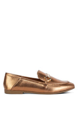 Metallic Faux Leather Ichiro Loafer