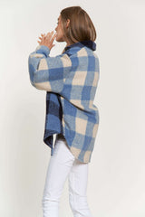 Plaid Chest Pocket Detail Shacket king-general-store-5710.myshopify.com