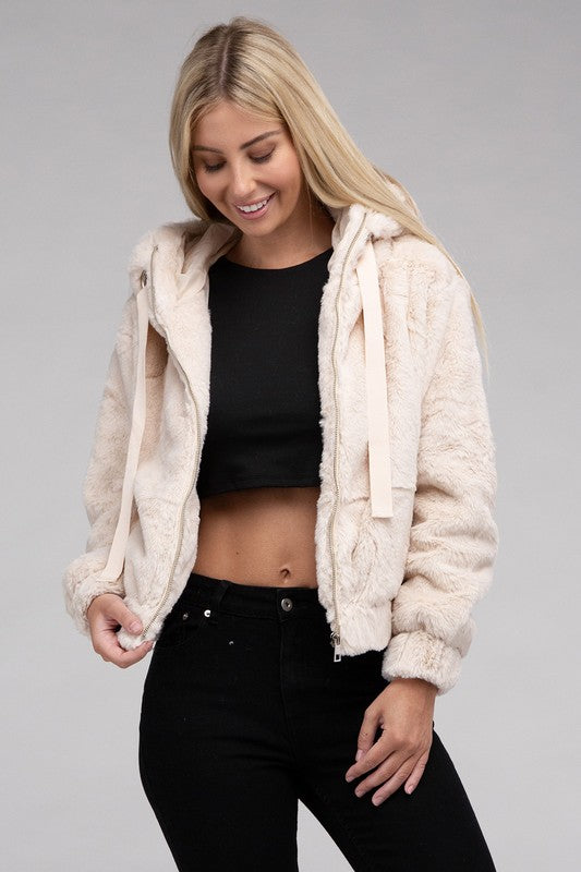 Fluffy Zip-Up Teddy Hoodie king-general-store-5710.myshopify.com