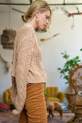 Button Down Cable Knit Cardigan king-general-store-5710.myshopify.com