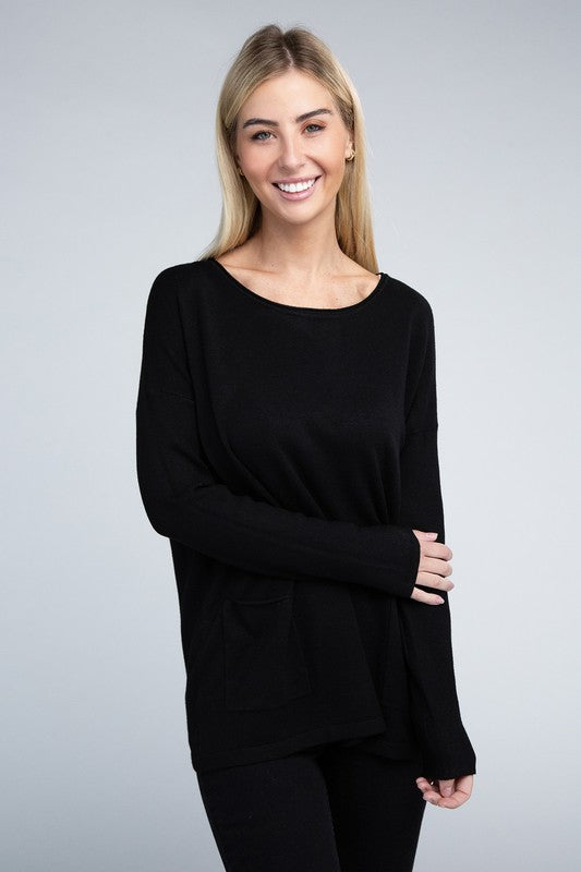 Viscose Front Pockets Sweater king-general-store-5710.myshopify.com