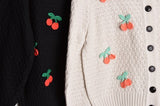 Cherry Crochet Pom Pom Cropped Cardigan Sweater king-general-store-5710.myshopify.com