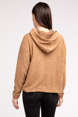 Hooded Brushed Melange Hacci Sweater king-general-store-5710.myshopify.com