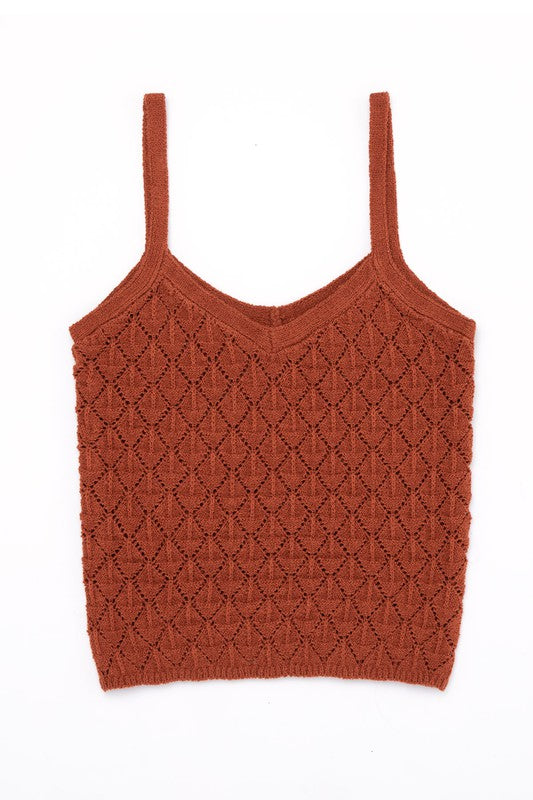 Brick Crochet Knit Tank king-general-store-5710.myshopify.com