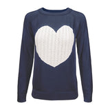 Love Heart Jacquard Round Neck Pullover Sweater king-general-store-5710.myshopify.com