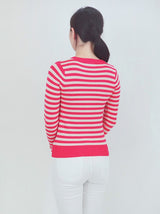 Striped Long Sleeve Pullover Stretch Sweater king-general-store-5710.myshopify.com