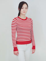 Striped Long Sleeve Pullover Stretch Sweater king-general-store-5710.myshopify.com