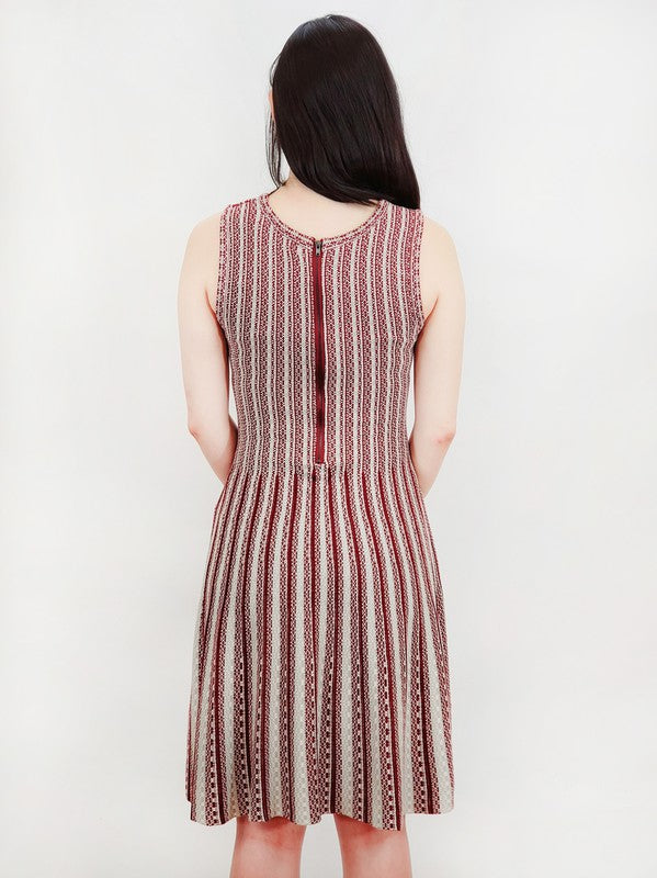 Flare Sleeveless Jacquard Sweater Knitted Dress king-general-store-5710.myshopify.com