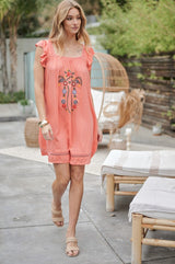 Embroidered Square Neck Mini Dress king-general-store-5710.myshopify.com