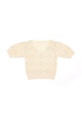 Ivory Crochet Knit Top king-general-store-5710.myshopify.com