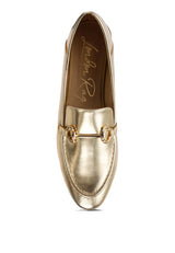 Metallic Faux Leather Ichiro Loafer